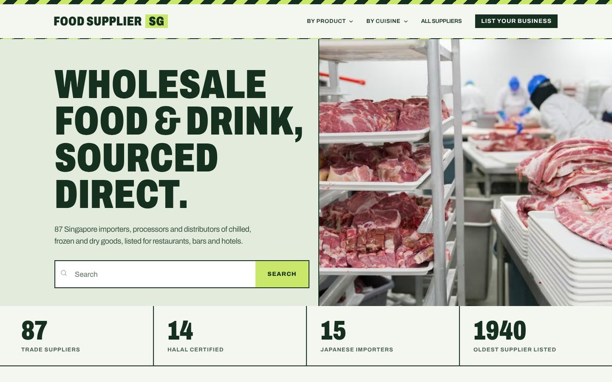 Food Supplier SG homepage