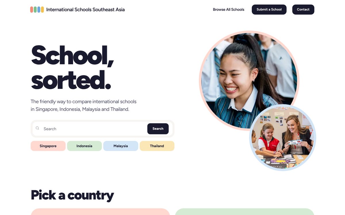 International Schools Southeast Asia homepage